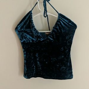 Velvet halter top